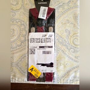 NEW Burgundy Suspenders